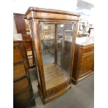 A French style hardwood dresser, corner cabinet and display cabinet