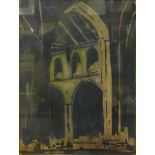 John Pooler, Salle Church, Norfolk, watercolour, framed