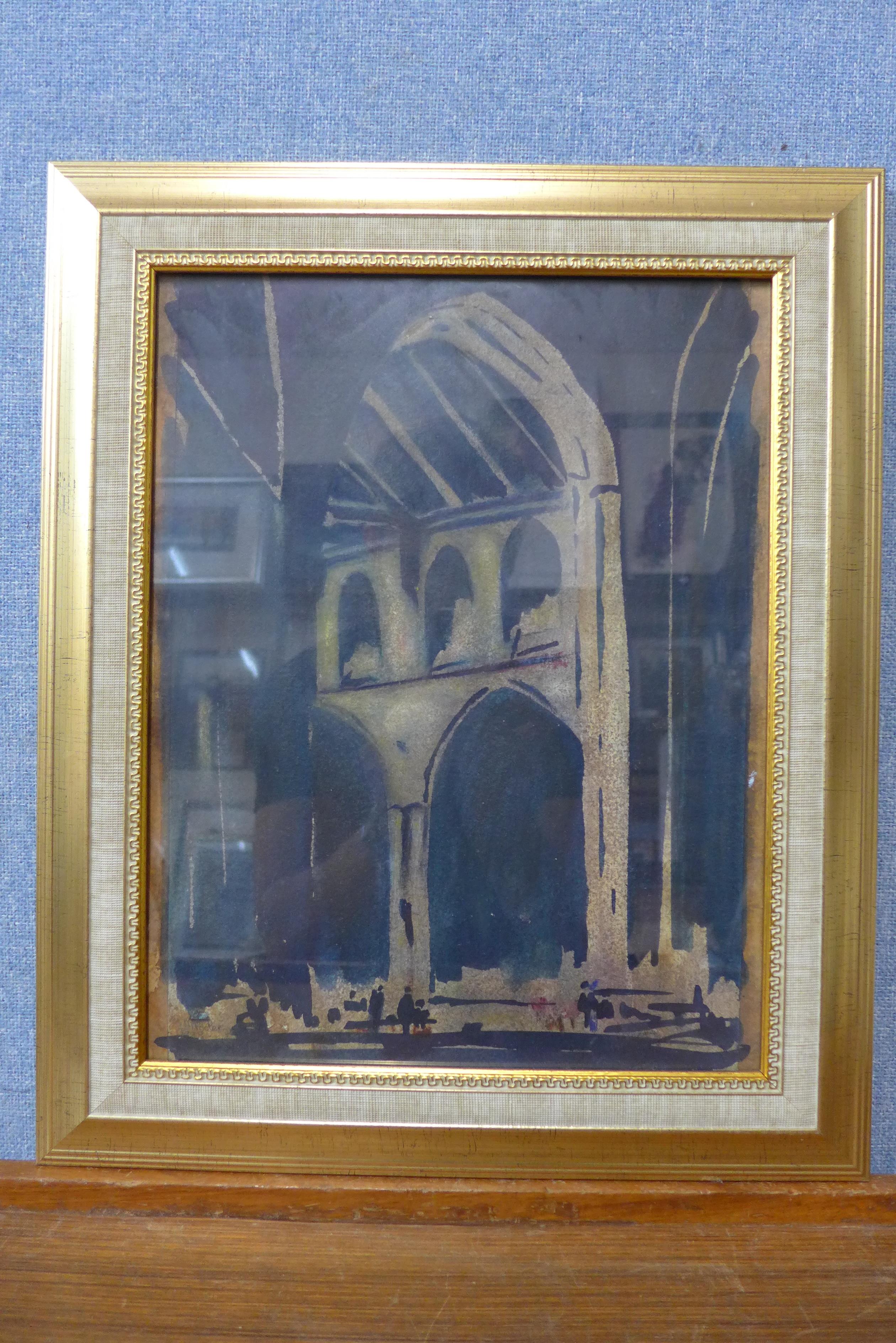 John Pooler, Salle Church, Norfolk, watercolour, framed - Bild 2 aus 4