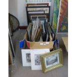 A large quantity of 18th/19th Century and later etchings, engravings and prints