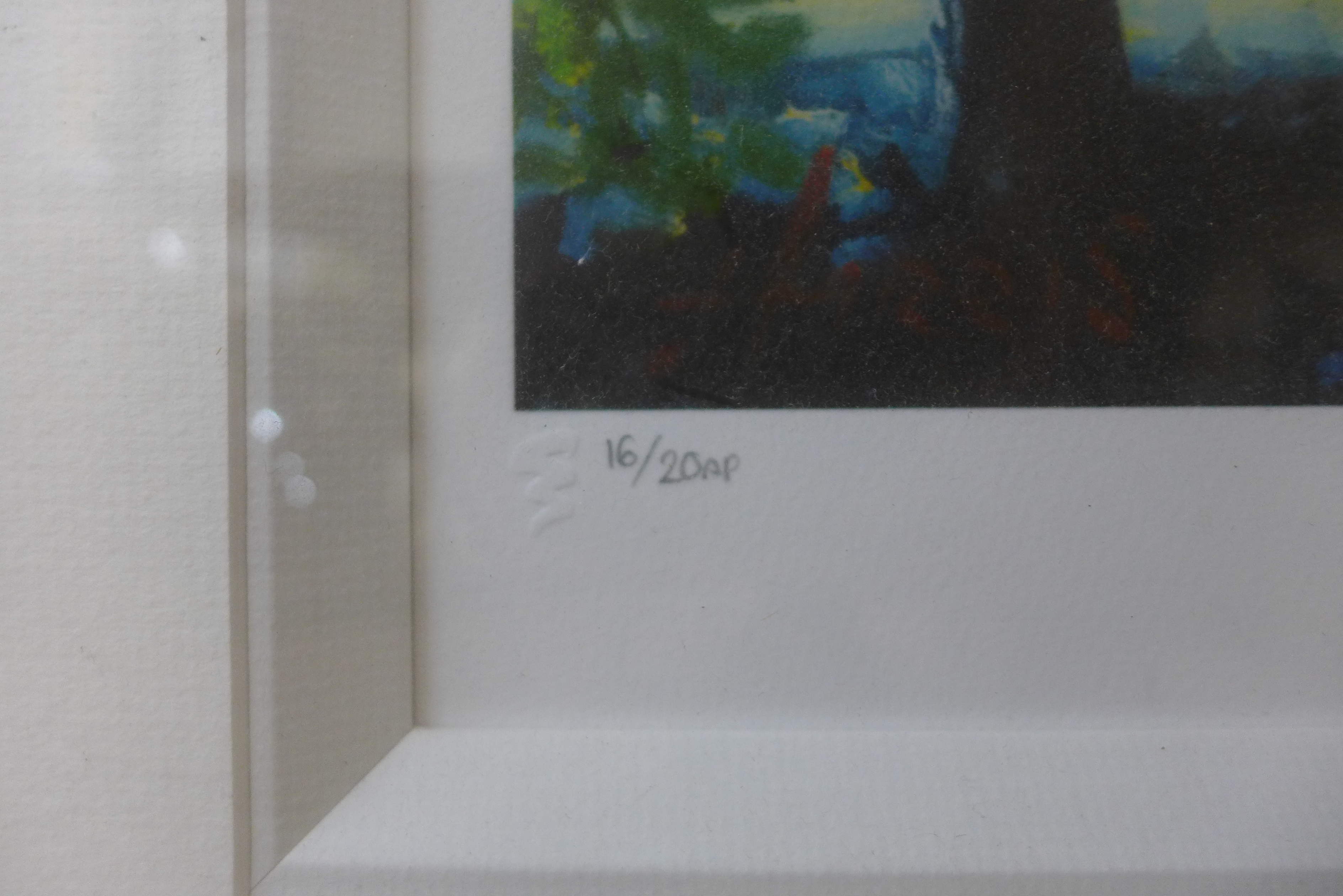 A signed Rolf Harris limited edition print, Backlit Boy & Dog, framed - Bild 4 aus 4