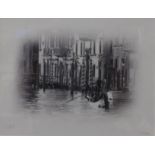 A signed Darren Barker limited edition print, Reflected Lights, Venice, 18 x 24cms, framed