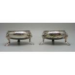 A pair of William IV silver salts, London 1836, 82g