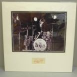 The Beatles, Ringo Starr autographed display, no COA