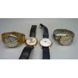 Three gentleman's Sekonda mechanical wristwatches including a deluxe automatic and a gentleman's