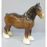 A Beswick shire horse