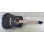 A Fender CD60 Blk acoustic guitar