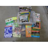 Sporting memorabilia; a box of mixed sports programmes including cricket, snooker, racing, rugby and