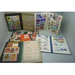Five Soviet Union stamp albums