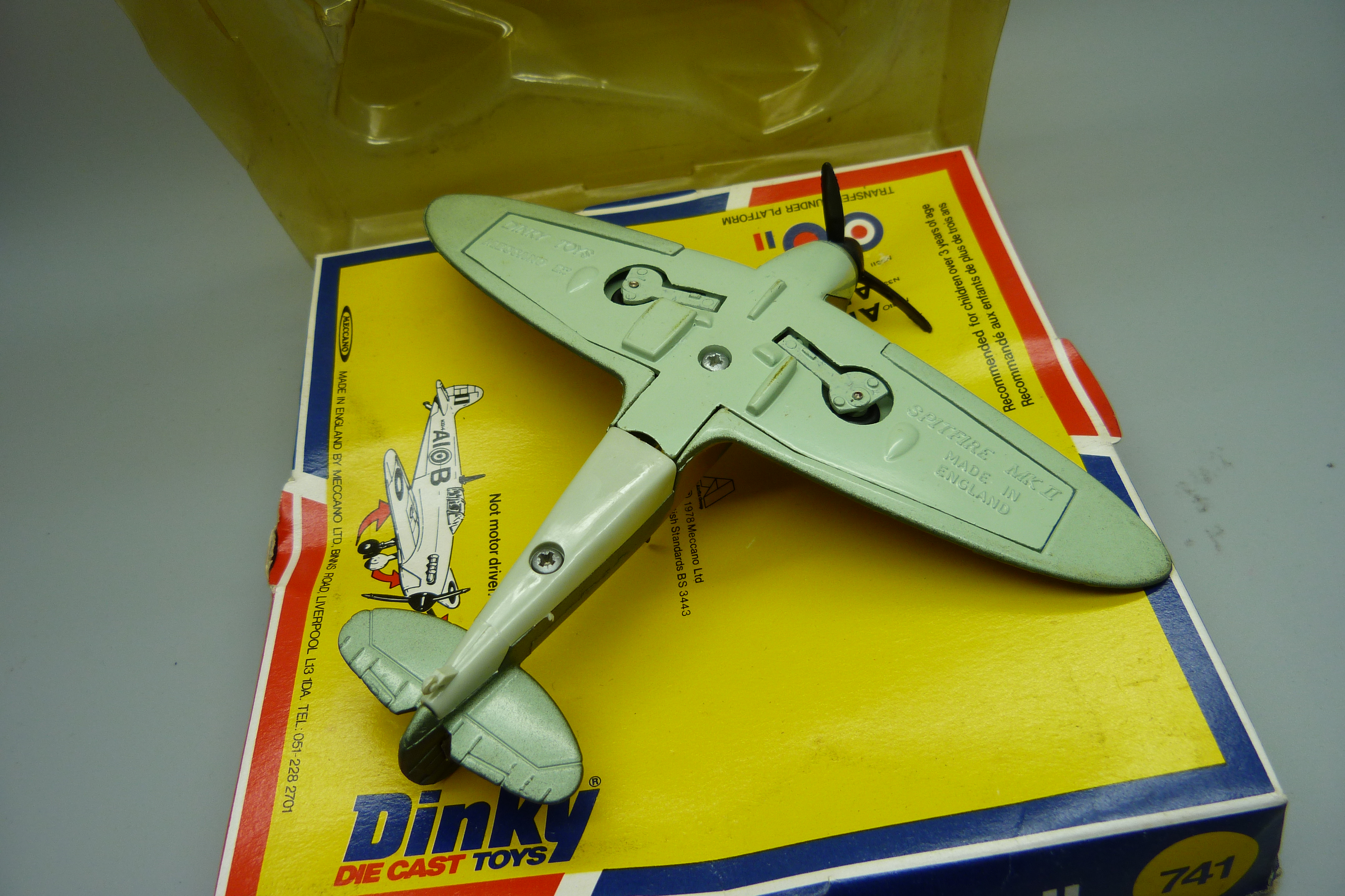 A Dinky Toys 741 model Spitfire Mk II in original box - Image 4 of 4