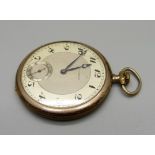 A Grosvenor gold plated pocket watch