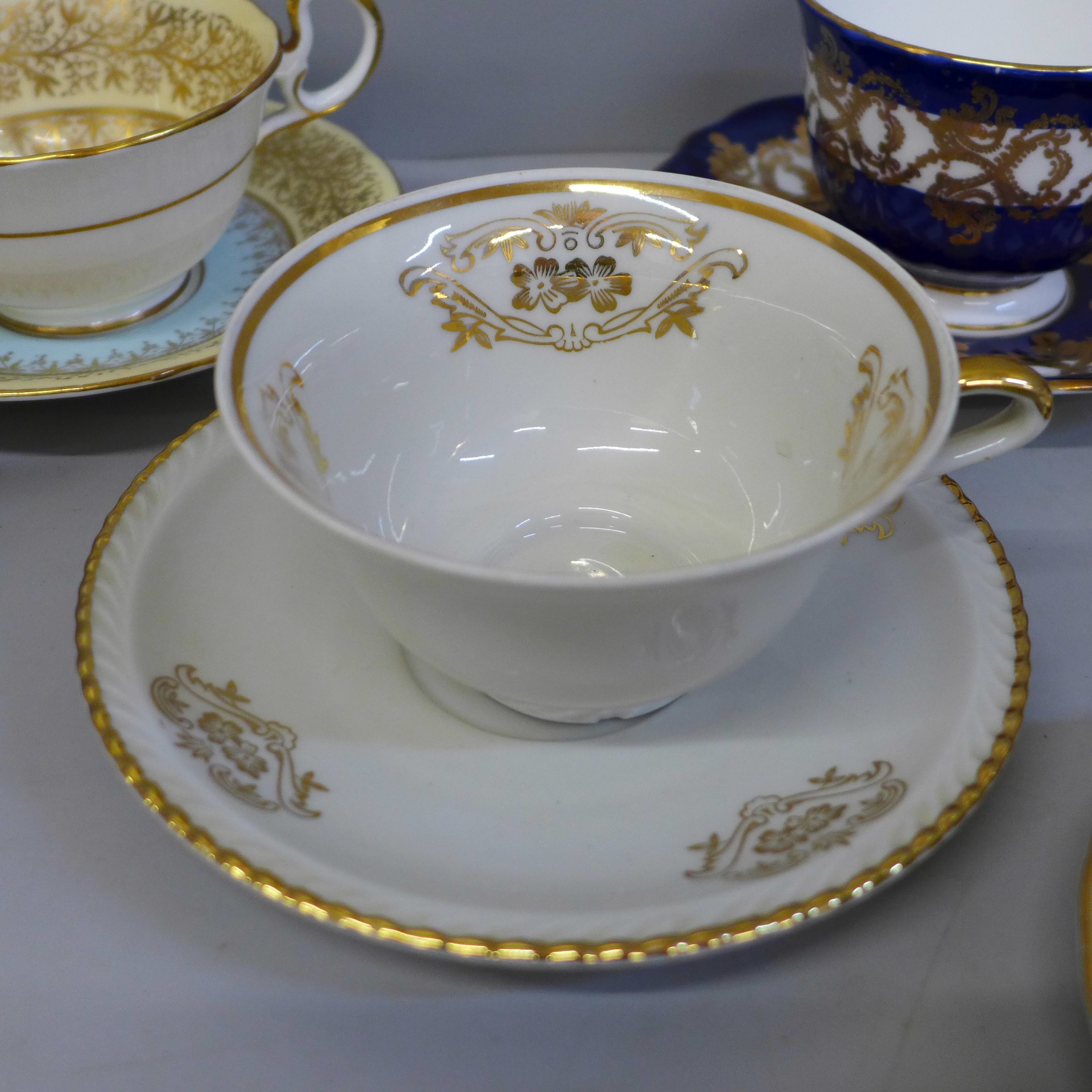 Seven cups and saucers including four Aynsley - Image 2 of 8