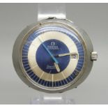 A gentleman's Omega automatic Dynamic date wristwatch with sweep blue second hand