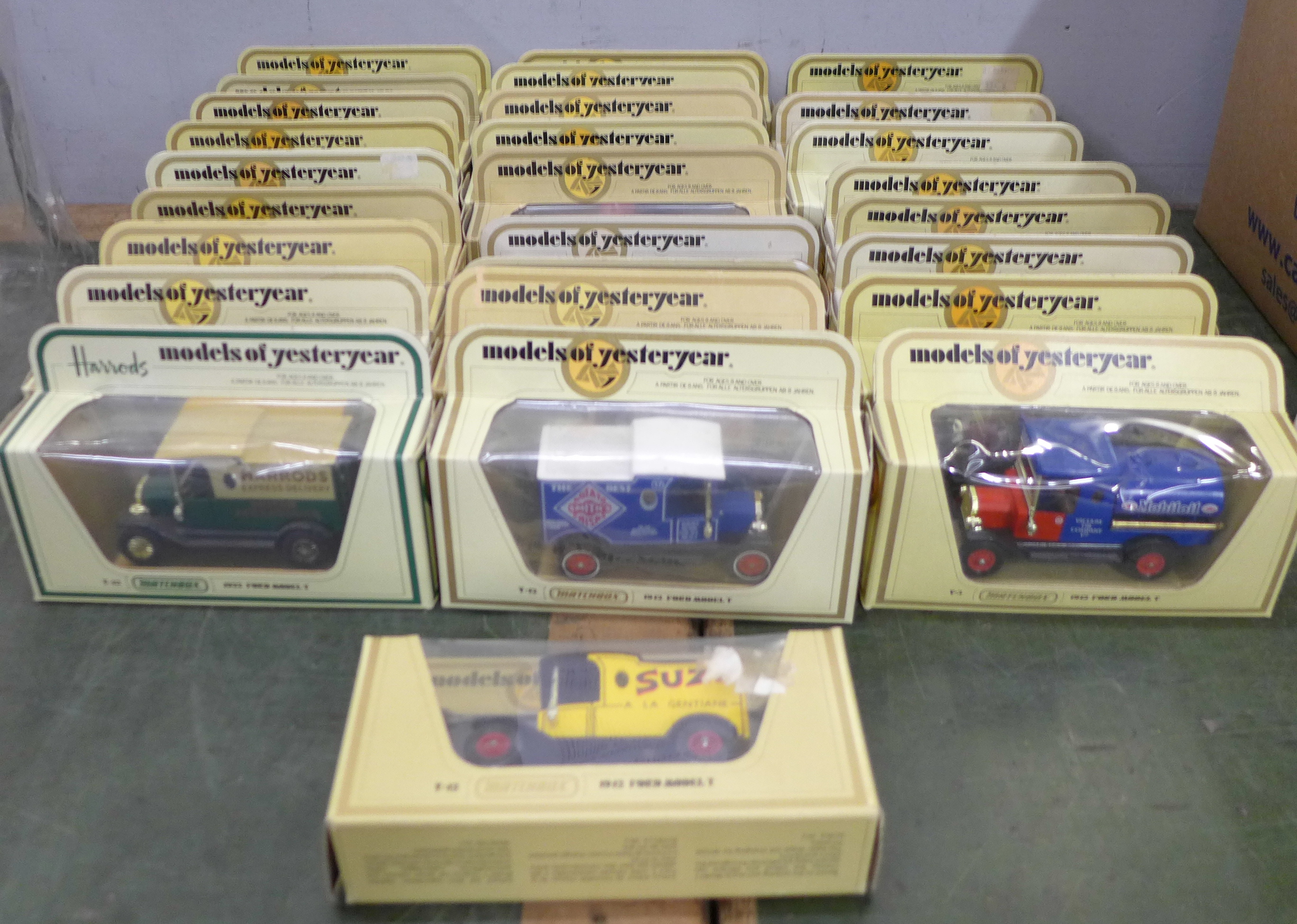 Twenty-eight Models of Yesteryear Matchbox cars