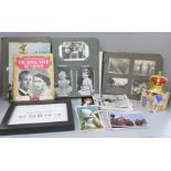 A collection of Royalty postcards, an album, The Royal Visit of The Duke and Duchess of York to