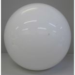 A Large opaline globe light shade