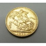 A Victorian 1893 full sovereign