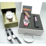 Wristwatches including Timberland, Superdry and Radley