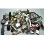 A collection of wristwatches, a/f