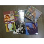 1970s and 1980s LP records and 12" singles, pop and rock including Status Quo, Elton John,