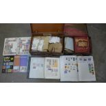 Stamps; The Lincoln Stamp Album with a collection of 19th Century worldwide stamps, also a