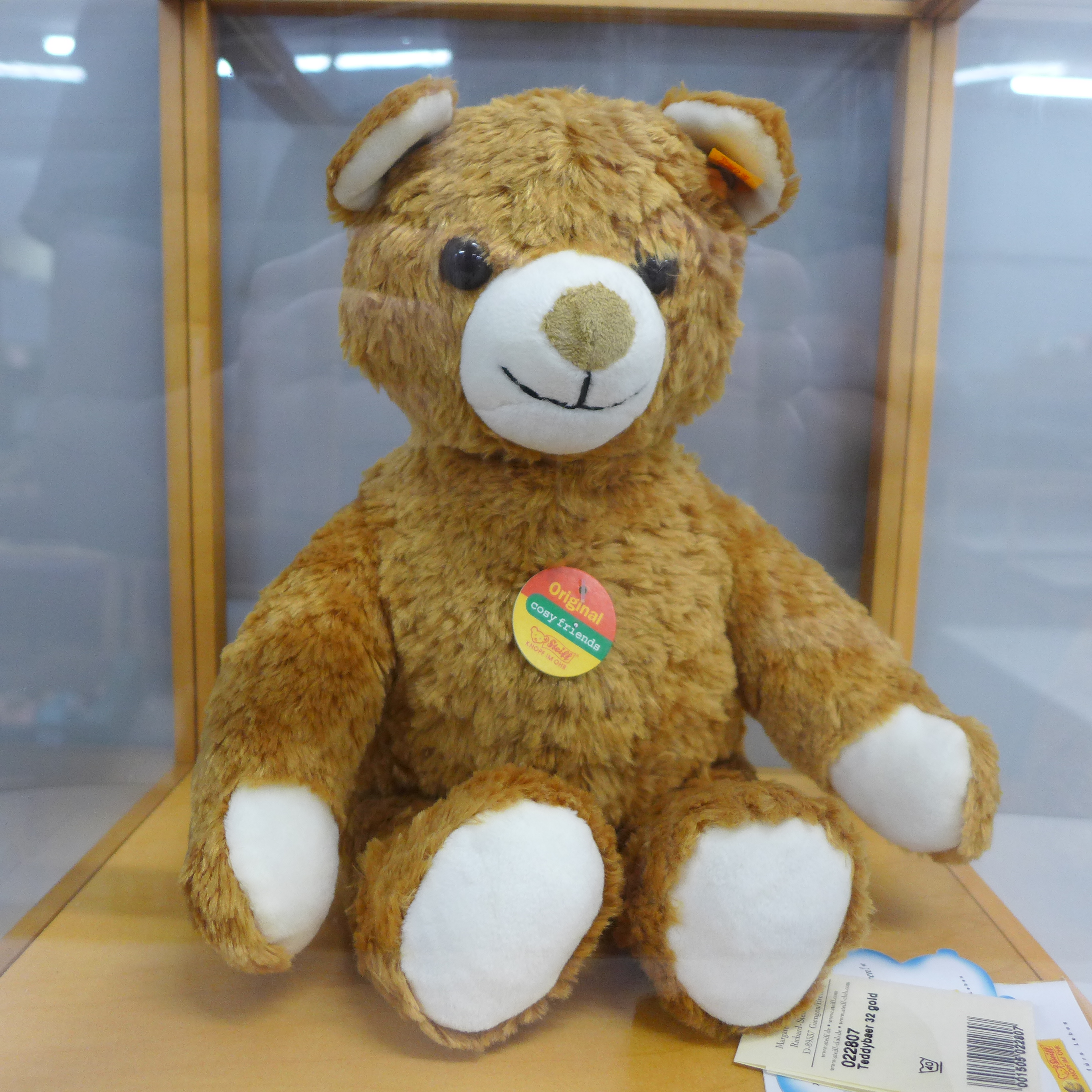 A Steiff Cosy Friends bear in display box and a miniature metal bear - Image 3 of 3