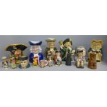 A collection of character and Toby jugs **PLEASE NOTE THIS LOT IS NOT ELIGIBLE FOR POSTING AND
