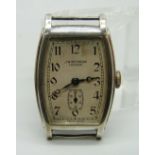 A silver cased Benson wristwatch, the case hallmarked Birmingham 1947, case 22mm wide