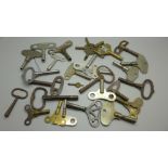 Assorted clock keys