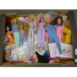 Barbie and other fashion dolls with clothes, shoes, etc., 1960s to 1980s