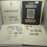 Stamps; a collection of stamps on sheets