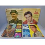Four Elvis Presley 1960s LP records