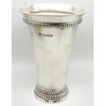 A silver vase, Chester 1906, 272g, 16.5cm