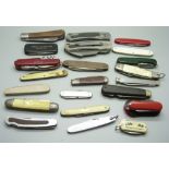 A collection of pocket knives