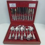 A Viners stainless steel canteen of cutlery