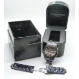 An Emporio Armani Ceramica wristwatch, a/f