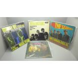 Four 1960s EPs; Searchers x2, The Rolling Stones and The Walker Brothers