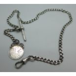 A silver watch chain, 23g