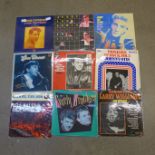 Twenty rock n roll LP records