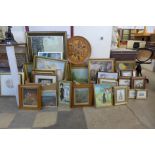 A large quantity of assorted paintings, prints, etc.