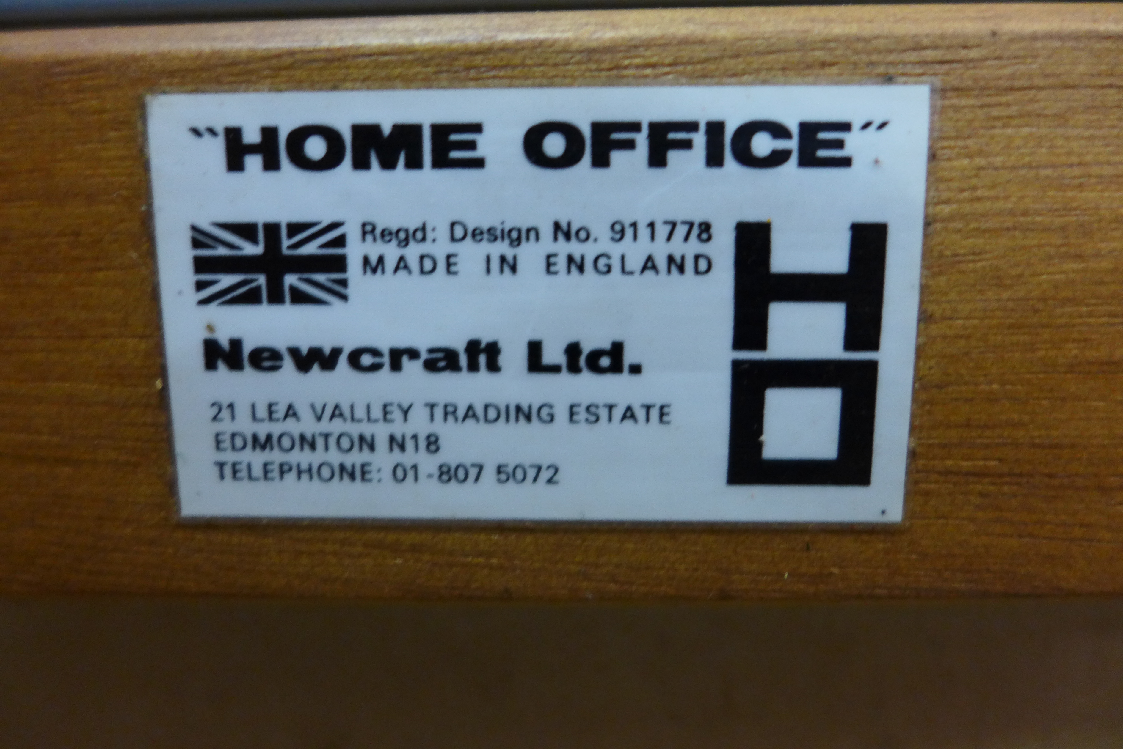 A Newcraft Ltd. teak home office cabinet - Image 3 of 3