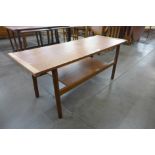 A teak rectangular coffee table