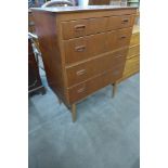 A Danish teak chest of drawers