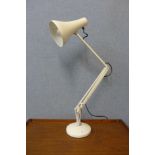 A Herbert Terry & Sons Ltd. white metal anglepoise desk lamp