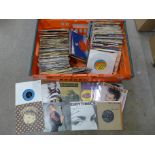 Approximately 200 7" singles, all genres, new wave, post punk, indie, rock, etc.