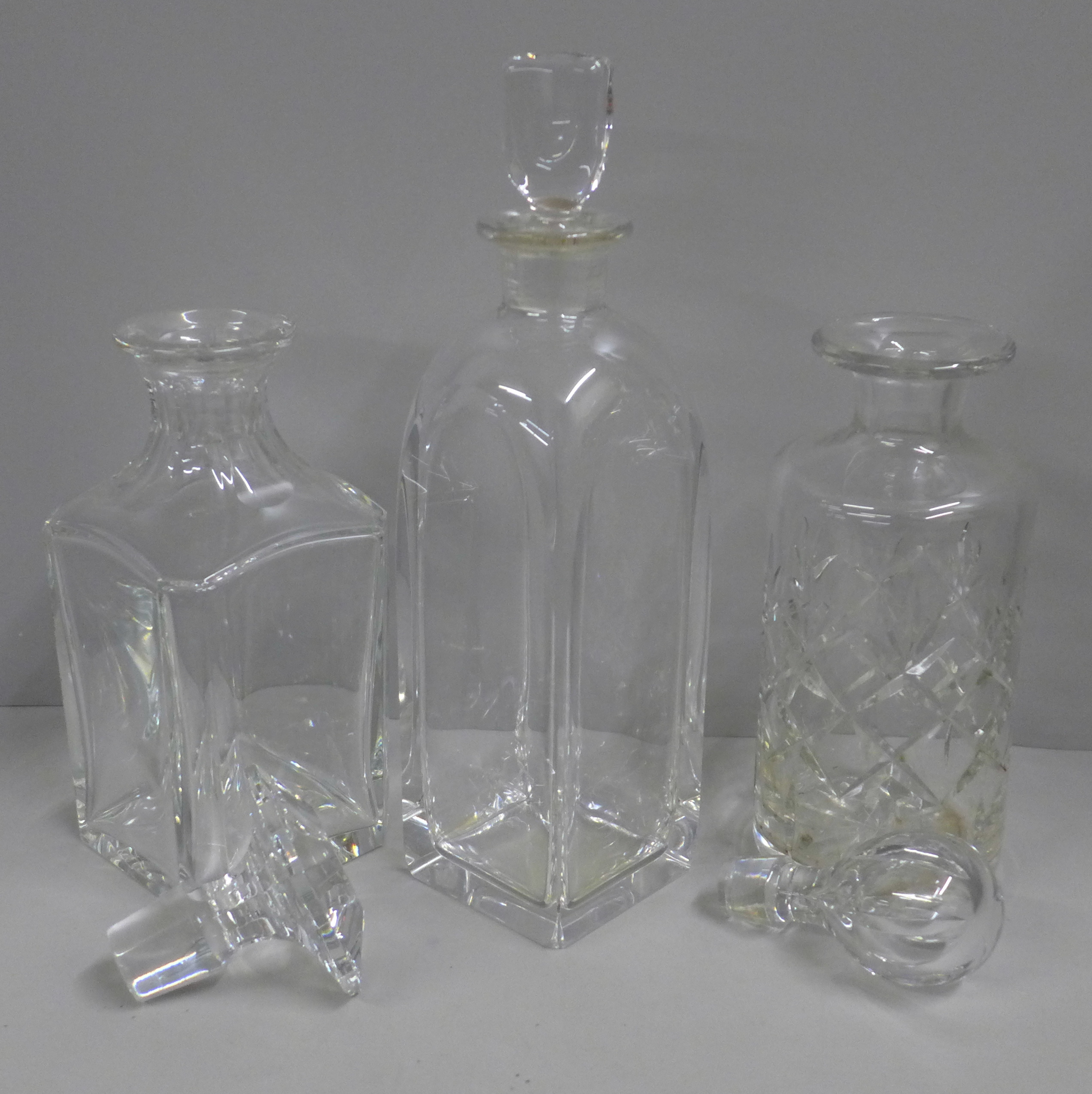 Three decanters; Baccarat, Orrefors and one other - Image 2 of 4