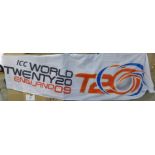 An I.C.C. 2009 Cricket World Cup banner