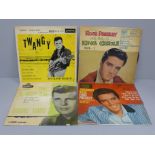 Four 1960's EPs; two Elvis Presley and two Duane Eddy