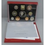 A Royal Mint 1999 Last Coins of the 20th Century deluxe proof set