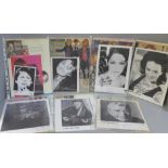 Signed photographs; Tony Bennett, Gloria Estefan, Tom Paxton, Kid Creole, Sheena Easton, Lulu and